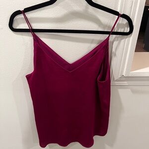 Express Magenta V-Neck Satin Camisole
